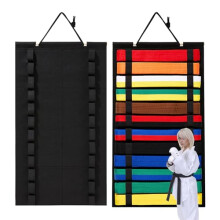 CMANLNYK 12 Belts Karate Belts Display Rack - Martial Arts Belt Display Holder Belt Hanger Taekwondo Belt Organizer, Equipment for Taekwondo Coaches