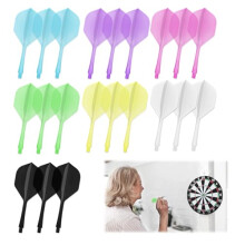 Pennle 21 PCS Integrated Dart Shaft and Flights, 2BA Thread One-Piece Darts Accessories, Professional Durable Anti-Falling Dart Flight Set, Multi-Col