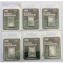 120 Barbless Eyed Hooks size 8,10,12,14,16,18 carp/coarse fishing