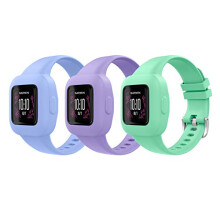 MoKo 3-Pack Strap Compatible with Garmin Vivofit jr. 3 Fitness Tracker for Kids, Soft Silicone Adjustable Replacement Band Wristband Bracelet, Light