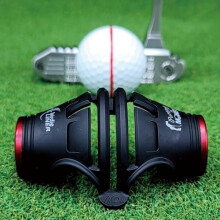 BIRDIE79 Birdie Liner Black Golf Ball Marker Alignment Tool Kit - 360-Degree Triple Line Stencil with 3-Color Pens and Gift Box - Premium Quality(Bla
