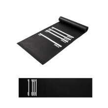 M.J COMFY-LIFE Darts Mat with 4 Throwing Distances Dart Board Mat 300cm x 62cm Non-Slip Rubber Carpet for Floor Black Dart Oche Mat