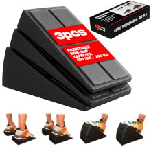 MuscleForge 3 pcs Slant Board Calf Stretcher - Squat Wedge Blocks with 4 Adjustable Angles, Supports up to 200kg - Calf Stretch Board, Incline Heel W