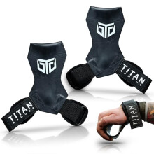 Titan Armour Multi Grip Straps/Hooks/Gloves | Heavy Duty Strengthener for Pull & Push Exercises | Bar Grips for Weightlifting & Gymnastics | Men & W