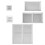 Metal Vent Cover Square, Aluminium Louver Grille with Mesh Screen, Sof 4