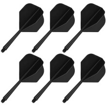 Meng Jiaran 6 Pcs Dart Flights And Shafts, Intergrated Dart Flight and Shaft 2-in-1 Combined Dart Flights and Stems Dart Accessories
