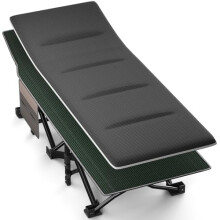 OVERMONT Oversized Folding Camping Beds with Cushion - Extra Wide Portable Folding Cot for Adults with Carry Bag for Outdoor Travel Home Office Nap,