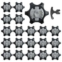 GTNCE 20 Pcs Golf Shoe Spikes Set, Golf Shoe Studs, Replacement Golf Shoe Cleats with Wrench, Metal & Rubber Golf Studs for Golf Shoes, Easy Install,