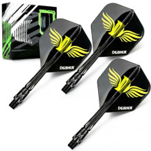 Dlishka 26mm Integrated Dart Flights and Stems Set,3PCS Dart Flights And Stems All In One for Unmatched Precision,90 Fixed Angle / 2BA Thread,Durabl