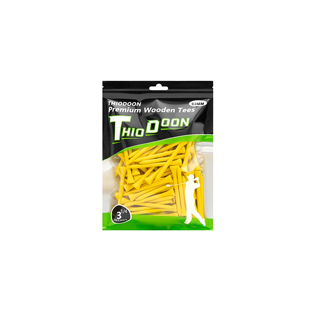 Photos - Golf THIODOON  tees 83mm Less Friction Wooden Tees Training for er Professional Natural Wood  tees Bulk 100 Count Gol