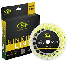 SF Hi-Viz Fly Fishing Sinking Tip Line Weight Forward Taper Floating Fly Line Sinking Line 100FT IPS5# WF4F/S Fluorescent Yellow&Black