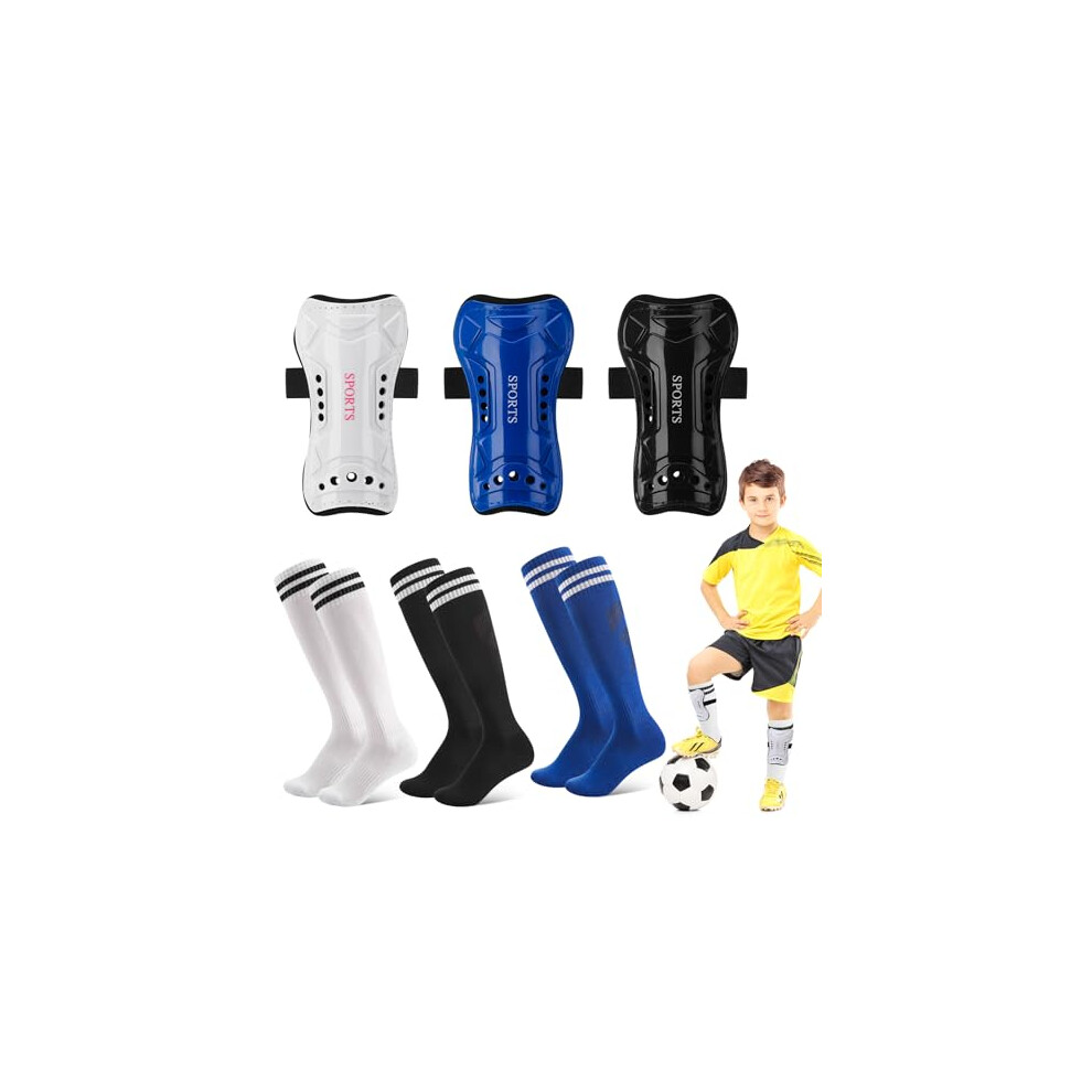 Photos - Shin Guards Zuimei 3 Pair Football Shin Pads Boys Girls Kids with Kids Football Socks Soccer Training Equipment for Junior C