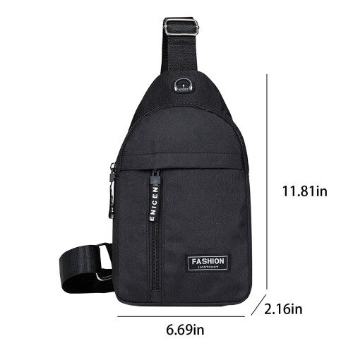 Crossbody Sling Bag til Rejser Sort Blå Grå 2