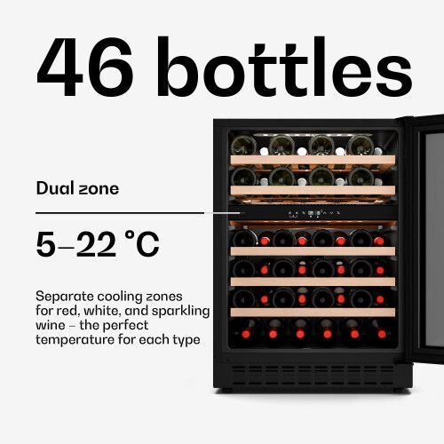 KLARSTEIN Velaire Dual Zone Wine Fridge - 46 2