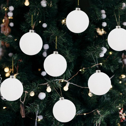 Velvet Christmas Ornaments Beige 6-Pack 2