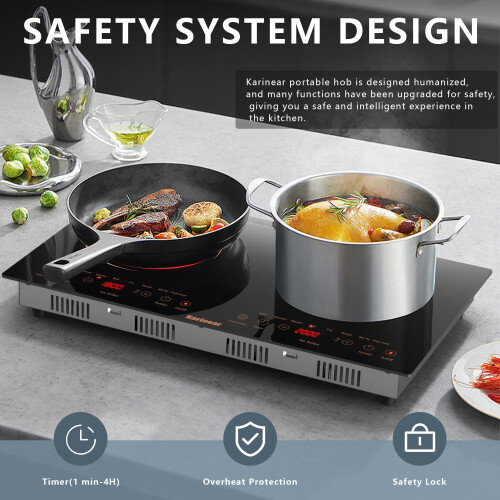Karinear Double Ceramic Hob 13amp Plug in Ceramic 1