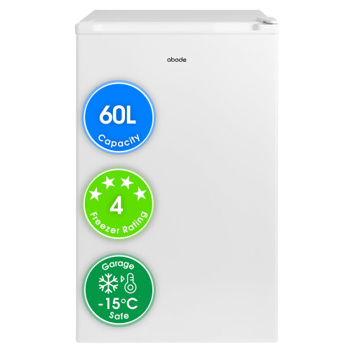 Abode Under Counter Freezer 48cm Wide Freestanding White 1