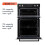 electriQ Electric Built In Double Oven - Black 2