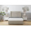 (4'6 Double, Cream) Sloomy Devonshire Plush Divan Bed Base No Drawers With 54" Wingback Headboard 2