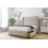(4'6 Double, Cream) Sloomy Devonshire Plush Divan Bed Base No Drawers With 54" Wingback Headboard 4