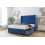 (5' King, Navy) Sloomy Devonshire Plush Divan Bed Base No Drawers With 54" Wingback Headboard 4