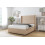 (2'6 Small Single, Pebble) Sloomy Devonshire Plush Divan Bed Base No Drawers With 54" Wingback Headboard 3