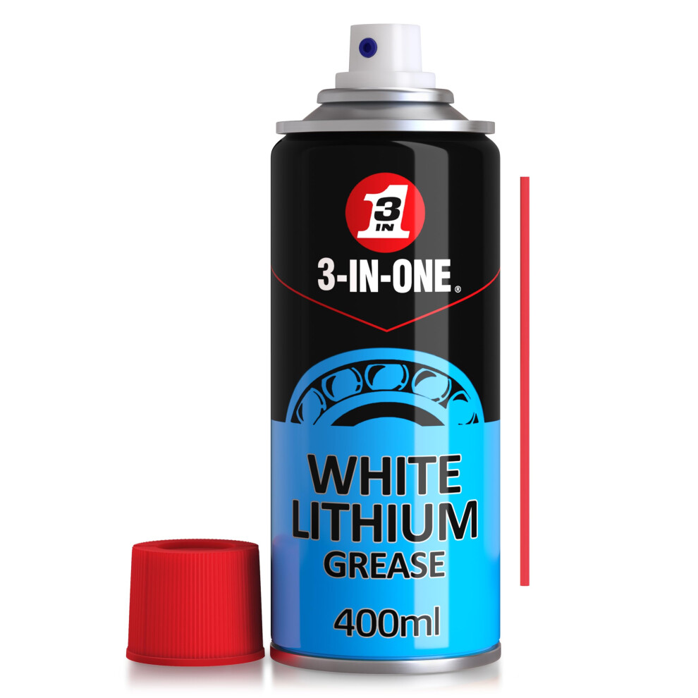3-In-One Lithium Grease 400Ml - Long-Lasting Lubrication For Precision Mechanisms And Metal To Metal Applications White 34577615