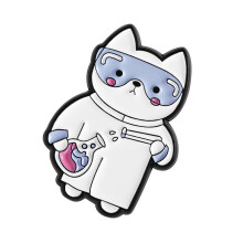 Alloy Cartoon Kitten Enamel Pin Laboratory Nurse-QHXZ5266