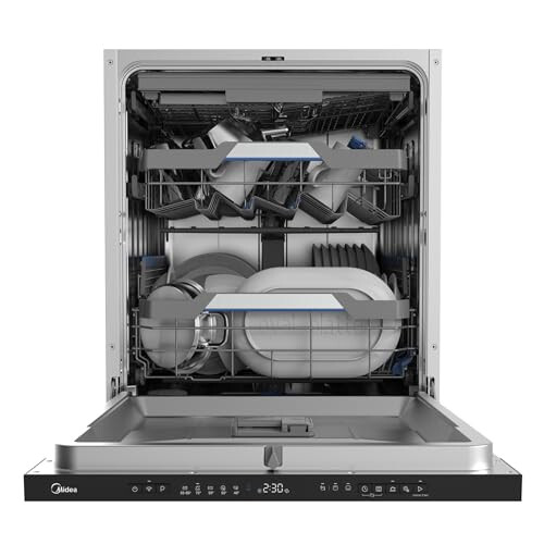 Midea Fully Integrated Dishwasher with 14 Place Settings, 1