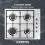 AREBOS Arebos 4-burner gas hob | 58 cm stainless 3