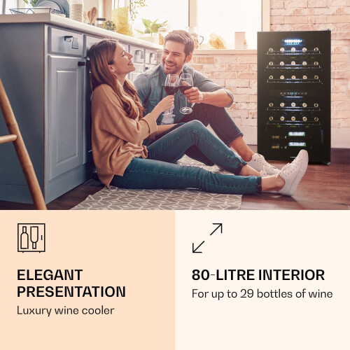 Klarstein Shiraz Wine Refrigerator 5-18C, 42dB, Soft Touch 1