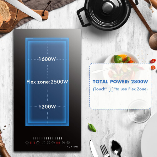 Noxton Induction Hob 2 Zone, 30cm Electric Hob 2