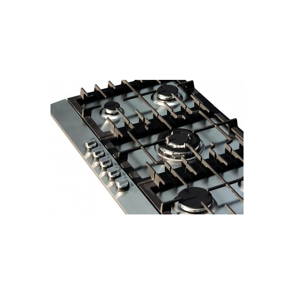Kaiser Grand Chef 86Cm Gas Hob Stainless Steel 5 Gas Burner Cooktop
