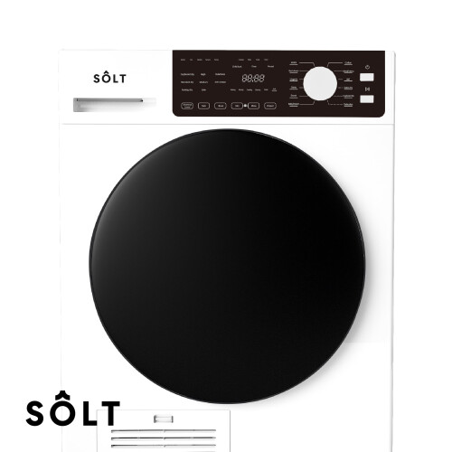 Solt SOLCTD8W Condenser Tumble Dryer, 8kg Capacity, White, 1