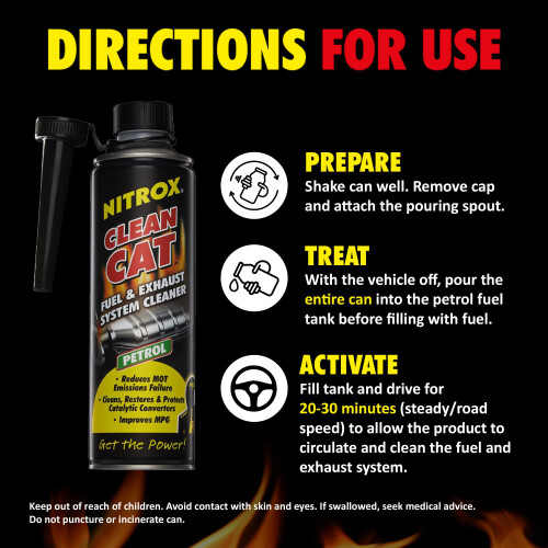 Nitrox Catalytic Converter Petrol Cleaner, 500 ml 2