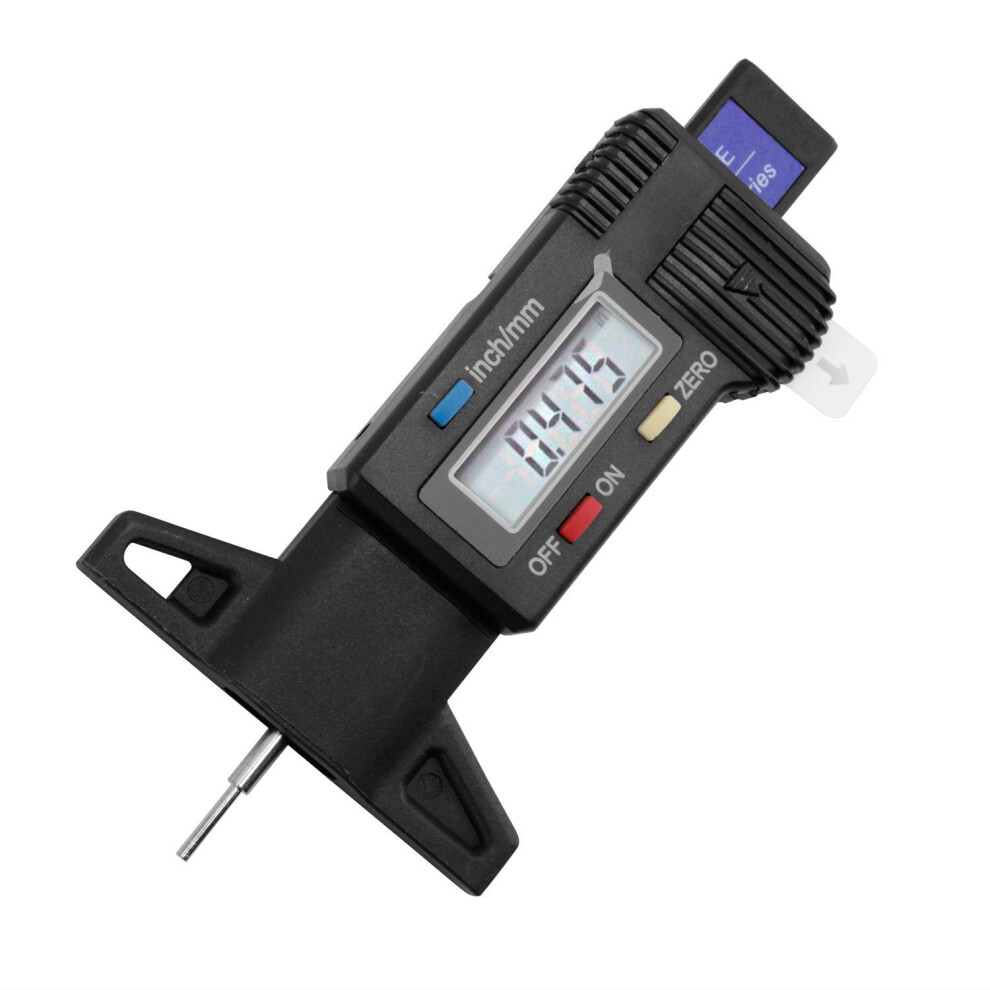 Nartel Tyre Tread Depth Gauge - 0-25.4Mm/1Inch Portable Tread Depth Checker Tyre Depth Measure With Lcd Display For Cars, Vans, Trucks 49218671