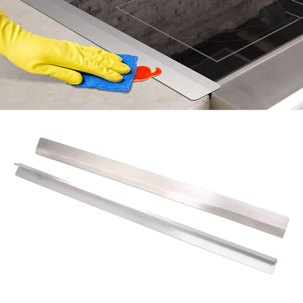 Topiky 2Pcs Kitchen Stove Counter Gap Covers, Stainless Steel Stove Gap Cover