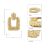 (New arrival) Vintage Earrings Geometric Statement Texture Metal Hanging Drop Earring 5
