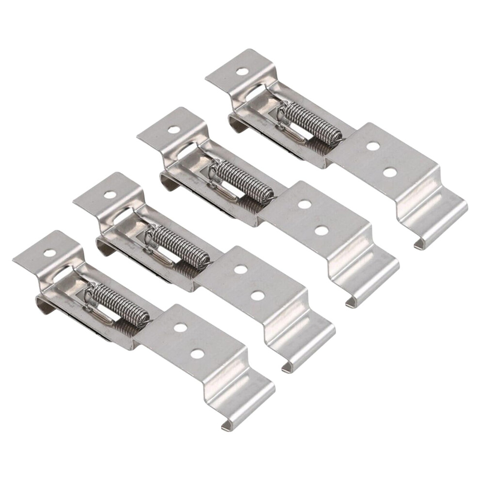 4 Pcs Trailer Number Plate Holder, License Plate Bracket, Stainless Steel Number Plate Clips, Frame Number Plate Holders Stainless Spring Loaded Stee 54238251