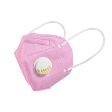 KN95Ansiktsmask med ventil – Non-Woven, Rosa, 10-pack