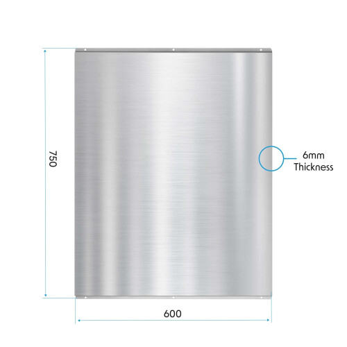 Baridi 60cm Stainless Steel Splashback, Backguard Wall Panel 2