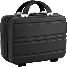 Stevige make-upkoffer voor dames, 14 inch, draagbaar, voor op reis.