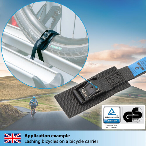 valonic ANT - 4x 35cm tie down strap short, 19mm, 80Kg, protection 1