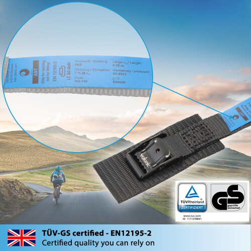valonic ANT - 4x 35cm tie down strap short, 19mm, 80Kg, protection 2