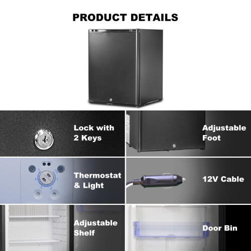 SMETA 12V/240V Camping Fridge,53L 2 Way Campervan Fridge 2