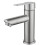 Grifo monomando para lavabo aero inoxidable cepillado 1