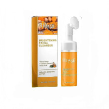 Turmeric Face Cleanser for Dark Spots Brightening Facial Wash with Deep Cleansing Brush