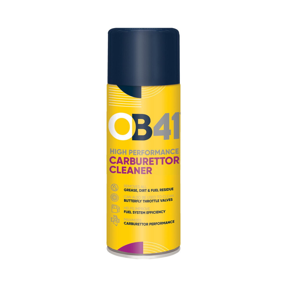Ob41 High Performance Carburettor Cleaner - Maximises Carburettor Performance - Helps Improve Fuel Efficiency - Blend Powerful Cleaning Solvents - 40 67508617