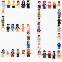 50 PCS Ramdom Minifigures, Mini Figure Toy, Building MINIFIG People, Mystery Pack (Random 50 Minifig Included)