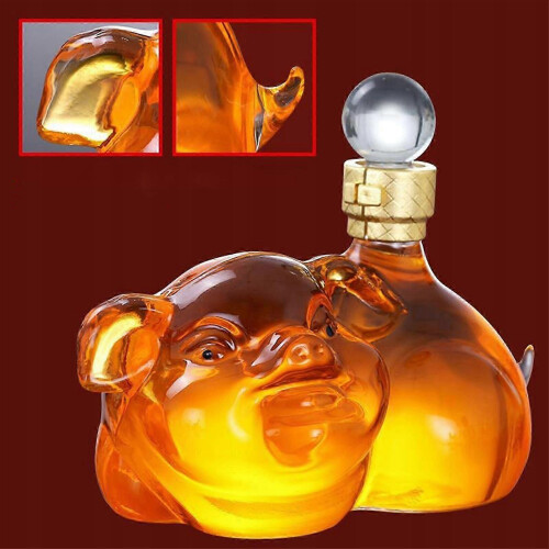Pig Shaped Whiskey Decanter 1000ml for Home Restaurant 2